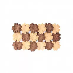 Набор бумажных цветочков "Коричневый и песочный" (ScrapBerry's)