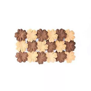 Набор бумажных цветочков "Коричневый и песочный" (ScrapBerry's)
