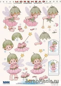 Аппликация бумажная вырубная "Эльф" (Reddy)