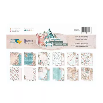 Набор бумаги А4 "Scandinavian winter", 12 листов (DreamLight Studio)