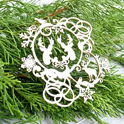 Чипборд "Новогодние игрушки 1", 7,9х8,4 см (LeoMammy)