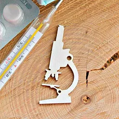 Украшение из чипборда "Микроскоп" (ScrapКрым)