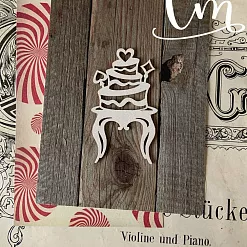 Чипборд "Алиса. Торт", 7х4,2 см (LeoMammy)