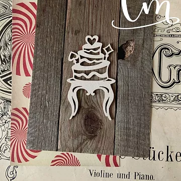 Чипборд "Алиса. Торт", 7х4,2 см (LeoMammy)