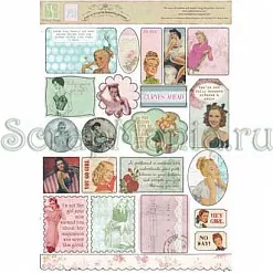 Набор наклеек "Ретро", А4 (Melissa Frances)
