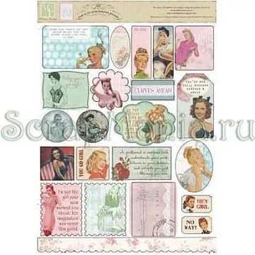 Набор наклеек "Ретро", А4 (Melissa Frances)