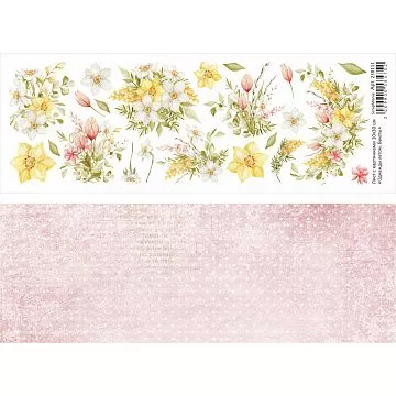 Лист с картинками 10х30 см "Однажды летом. Букеты" (ScrapMania)