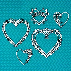 Набор украшений из чипборда "Растительные сердца" (CraftStory)