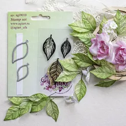 Нож и штамп "Листопад", 4х2 см (AgiArt)