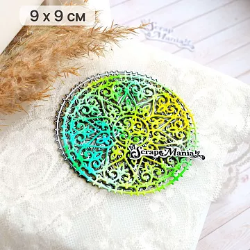 Нож "Салфетка. Мандала солнечный круг", 9х9 см (ScrapMania)