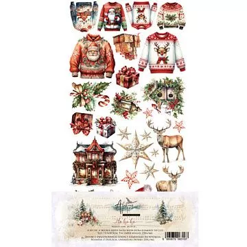 Набор бумаги 15х30 см "Ho Ho Ho", 6 листов (Alchemy of Art)