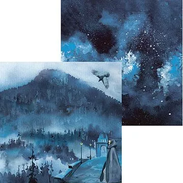 Бумага 30х30 см "Enigma 2. Лист 04. Репринт" (Scrapodelie)