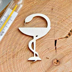 Украшение из чипборда "Чаша со змеёй" (ScrapКрым)