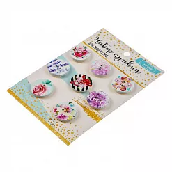 Набор деревянных пуговиц "Цветочный" (АртУзор)