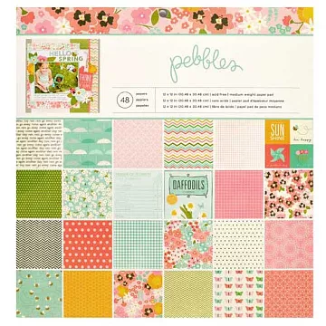 Набор бумаги 30х30 см "Garden Party", 48 листов (Pebbles)