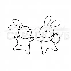 Штамп "Зайчишки" (Скрапклуб)