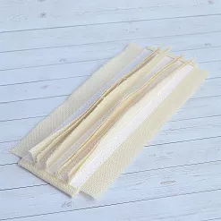 Переплет на 5 разворотов, цвет жемчуг, длина 20 см, шаг 1 см