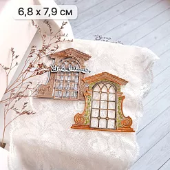 Нож "Усадьба. Резное окно", 6,8х7,9 см (ScrapMania) Нож "Усадьба. Резное окно", 6,8х7,9 см (ScrapMania)