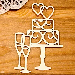 Украшение из чипборда "Торт 4" (Просто небо) Украшение из чипборда "Торт 4" (Просто небо)