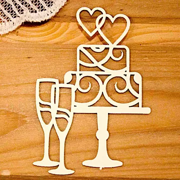 Украшение из чипборда "Торт 4" (Просто небо)