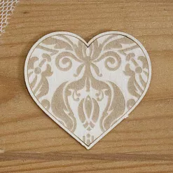 Украшение из чипборда "Сердце 10" (Просто небо)