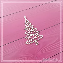 Чипборд "Новогодняя елочка", 3,3х5,9 см (СкрапМагия)