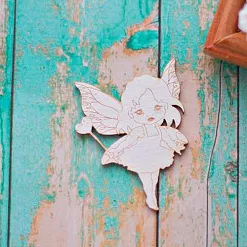 Украшение из чипборда "Фея" (ScrapКрым) Украшение из чипборда "Фея" (ScrapКрым)