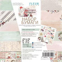 Набор бумаги 15х15 см "Сладкие праздники", 24 листа (Fleur-design)