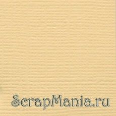 Кардсток Bazzill Basics 30,5х30,5 см однотонный с текстурой холста, цвет топленое масло