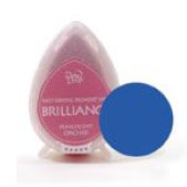 Подушечка чернильная пигментная "капля" Brilliance, размер 32х50мм, цвет средиземноморский синий