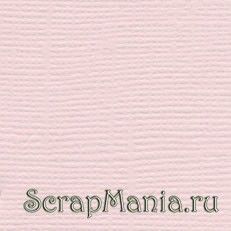 Кардсток Bazzill Basics 30,5х30,5 см однотонный с текстурой холста, цвет розовая дымка