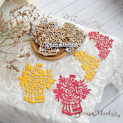 Нож "Французская любовь. Букеты", 5,5х6 см (ScrapMania)