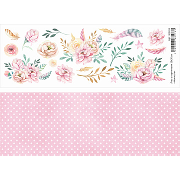 Лист с картинками 10х30 см "Нежность" (ScrapMania)