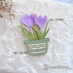 Нож "Первоцветы. Крокусы", 4х7,7 см (ScrapMania)