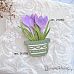 Нож "Первоцветы. Крокусы", 4х7,7 см (ScrapMania)