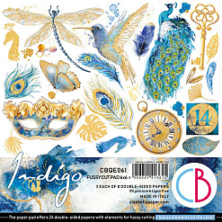 Набор бумаги 15х15 "Indigo Fussy. Для вырезания", 24 листа (Ciao bella, CBQE061)