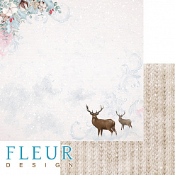 Бумага "Снежная акварель. Теплый плед" (Fleur-design)