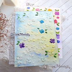 Нож "Фон цветочный. Пластина", 10х15 см (ScrapMania)