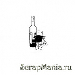 Штамп "Вино" (Скрапклуб)