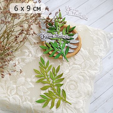 Нож "Веточка с листьями 2", 6х9 см (ScrapMania)