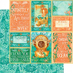 Набор бумаги 30х30 см "Voyage Beneath The Sea. На морском дне", 24 листа (Graphic 45)