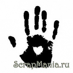 Штамп "Отпечаток ладони" (Скрапклуб)