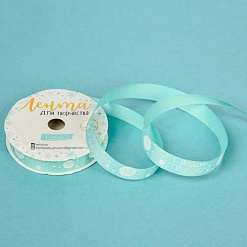 Лента репсовая "Новогодняя сказка" ширина 1,5 см, длина 5 м (АртУзор)