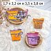 Нож "Цветочные кашпо. С бантиком", 3,5х3,8 см (ScrapMania)