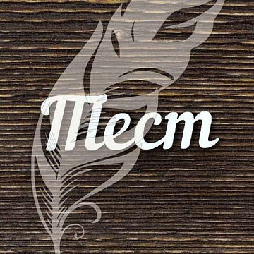 Украшение из чипборда "Тест" (AL)