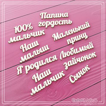 Чипборд "Фотоальбом для мальчика" (СкрапМагия)
