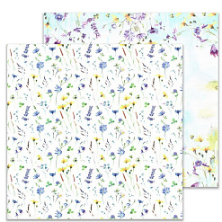 Бумага 20х20 см "Деревенское утро. Цветы" (ScrapbookDesigns)