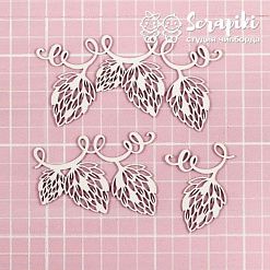 Чипборд "Шишки", 10,5х5,5 см (Scrapiki)