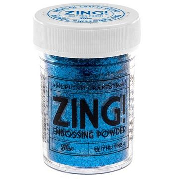 Пудра для эмбоссинга с глиттером ZING "Blue. Синий" (American Crafts)