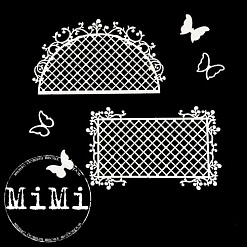 Набор украшений из чипборда "Резная коллекция. Решетки малые" (MiMi Design)